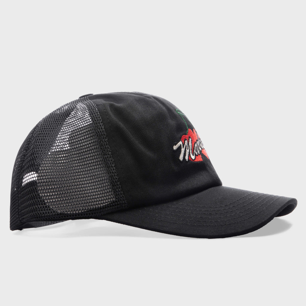 Double Cherries Trucker Hat - Pirate Black