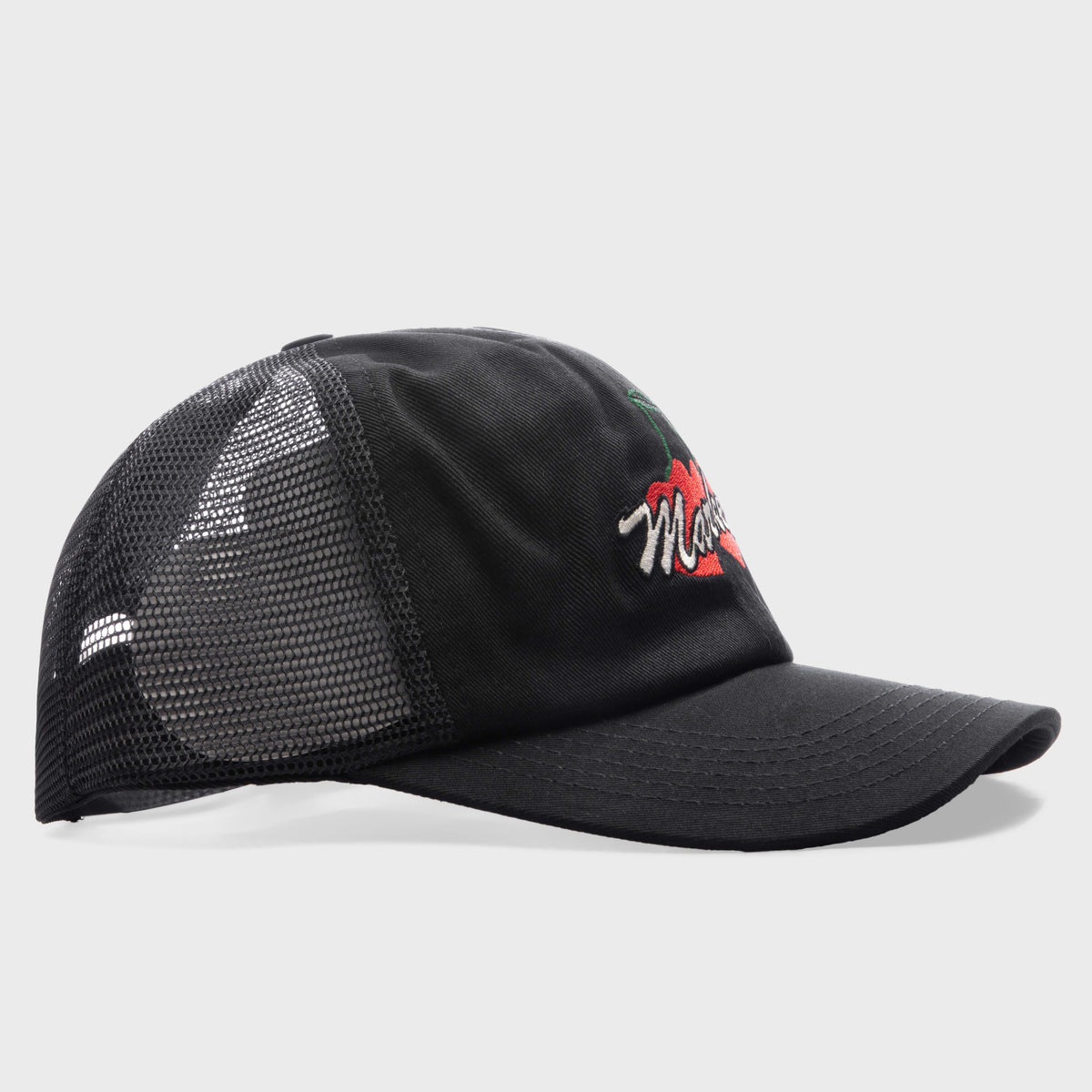 Double Cherries Trucker Hat - Pirate Black