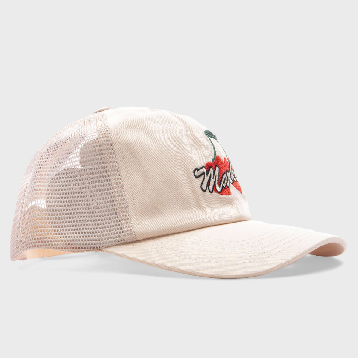 Double Cherries Trucker Hat - Unbleached Cotton