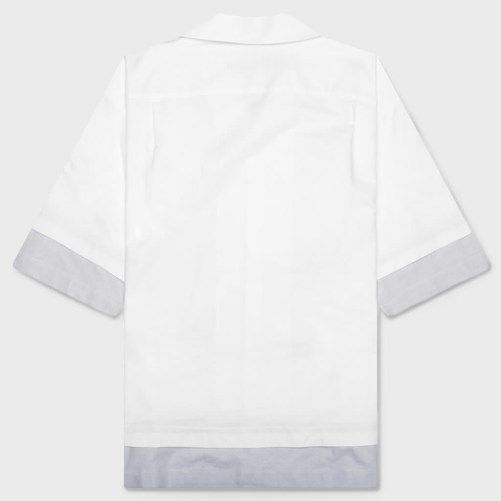 Double Layer Short Sleeve Shirt - White
