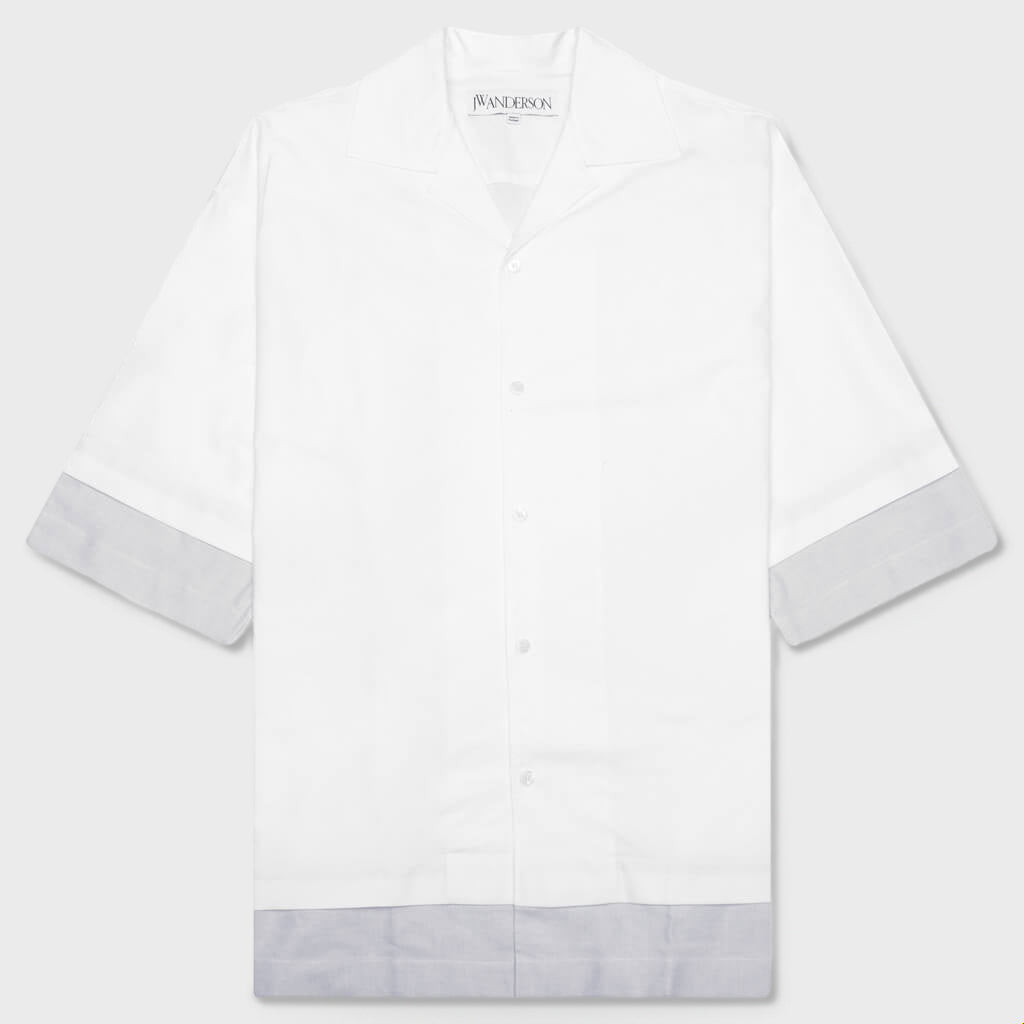 Double Layer Short Sleeve Shirt - White