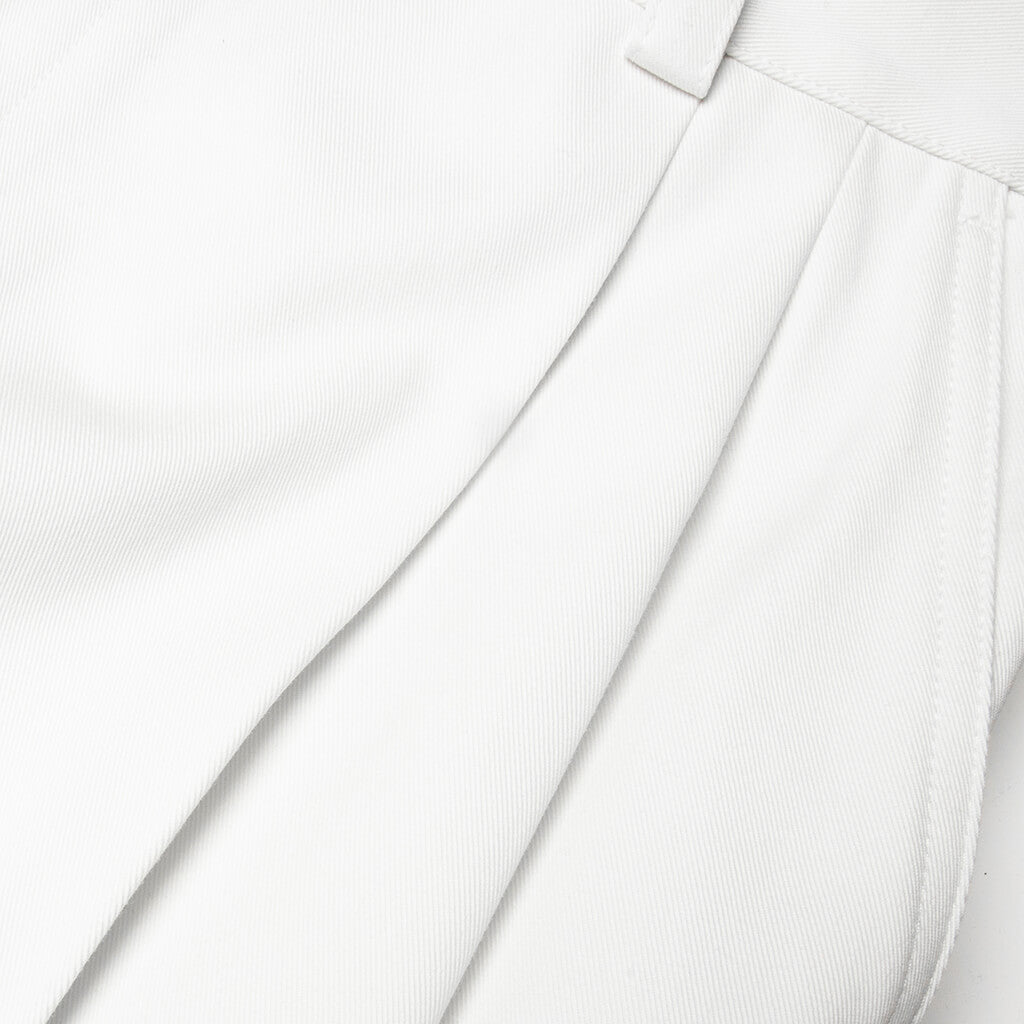 Double Pleat Trousers - Ivory