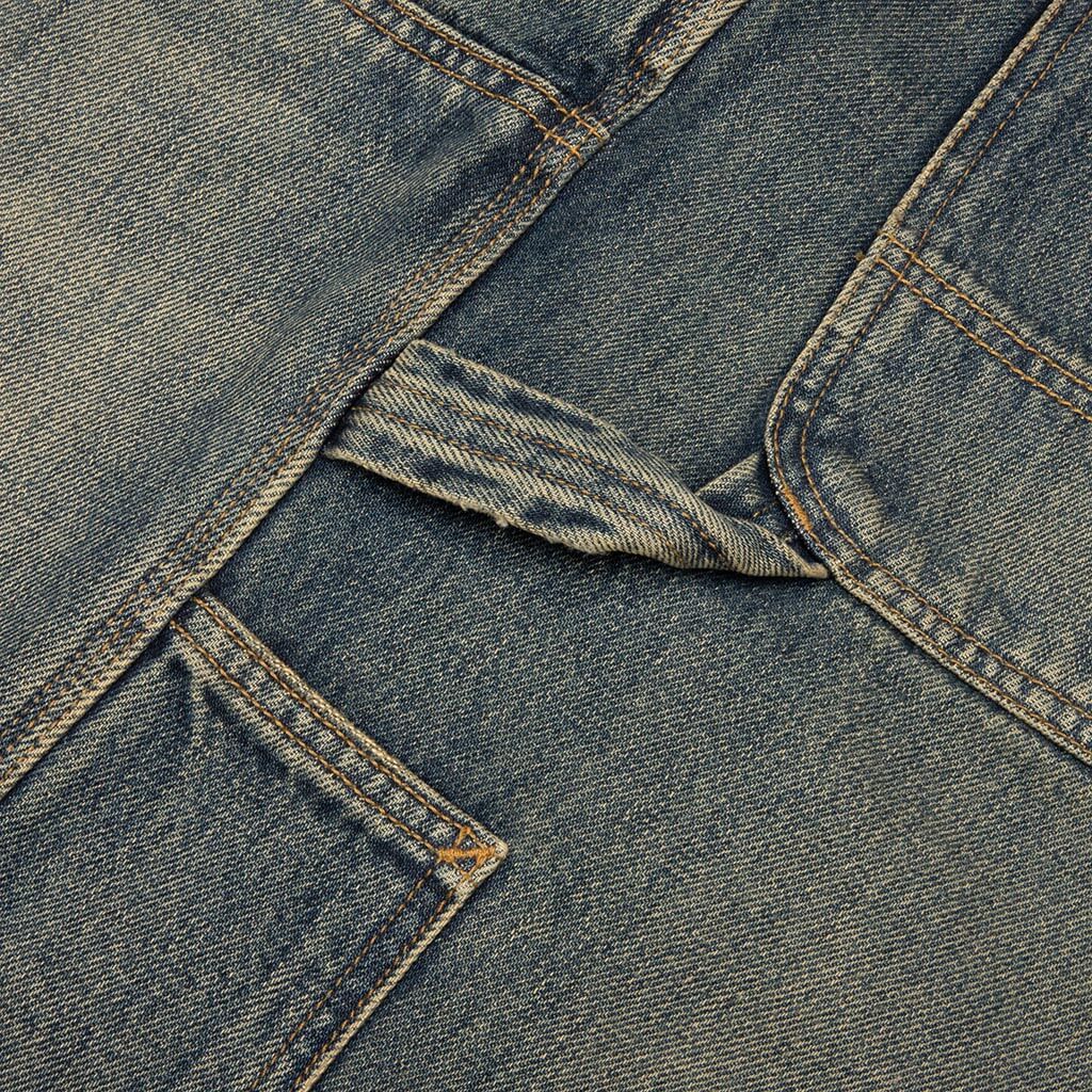 Double Knee Pant - Blue Worn Used Wash