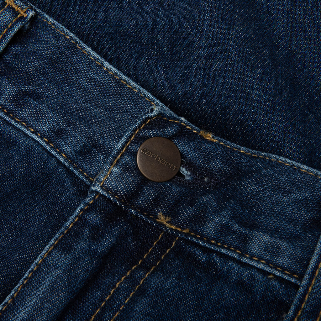 Double Knee Short - Blue Stone Washed