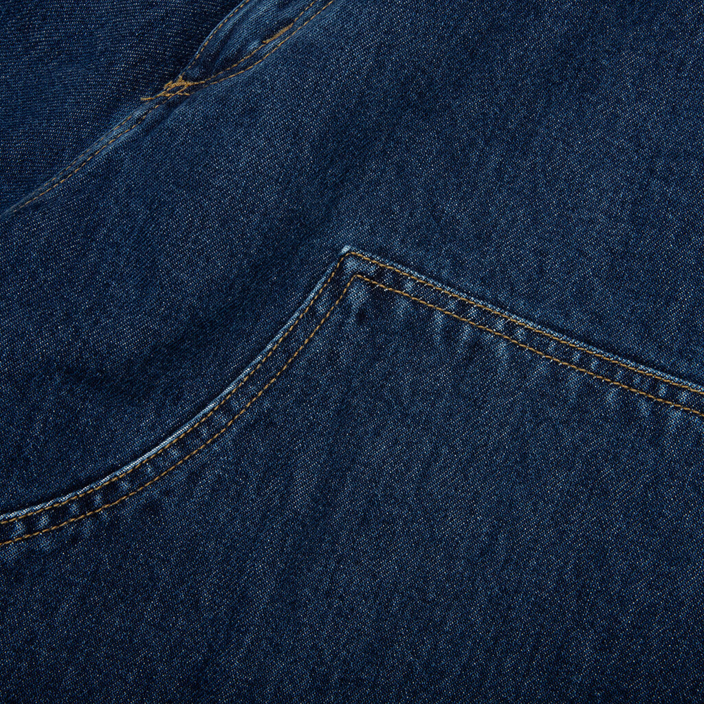 Double Knee Short - Blue Stone Washed