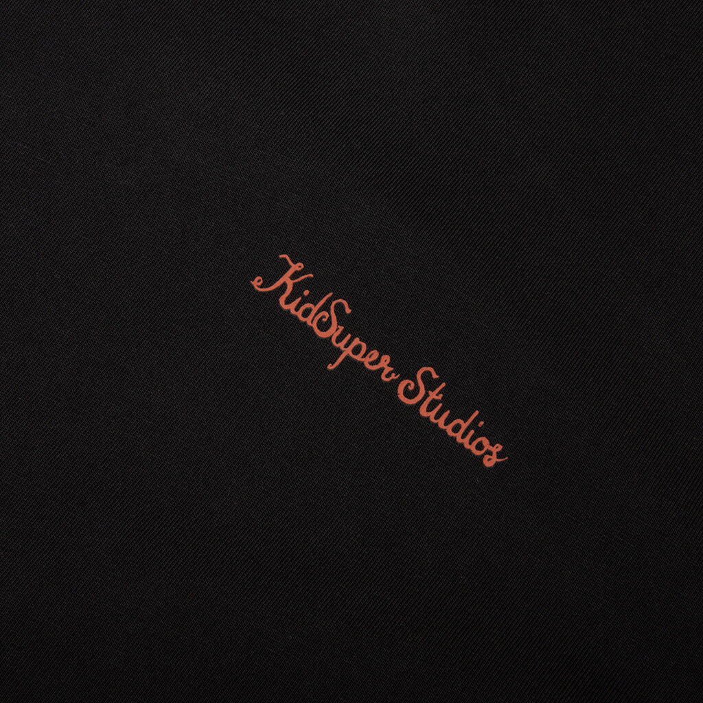 Dove Pattern Tee - Washed Black