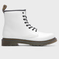 Women's 1460 Patent Leather Boots - White Patent Lamper