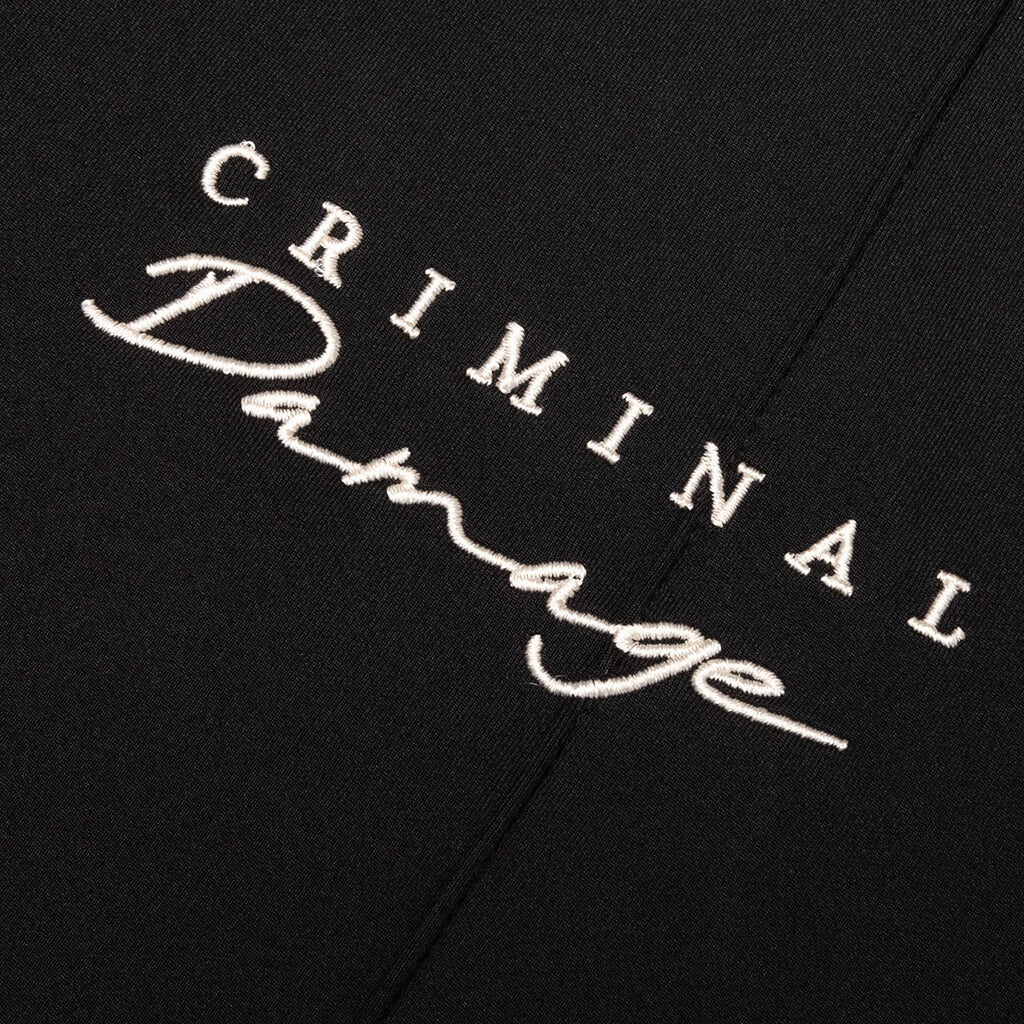 Dragon Embroidered Track Top - Black