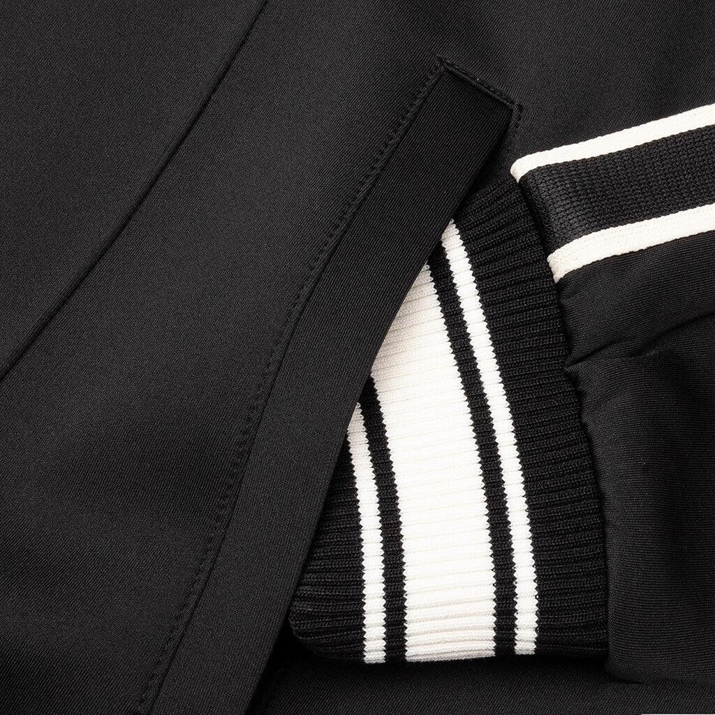Dragon Embroidered Track Top - Black