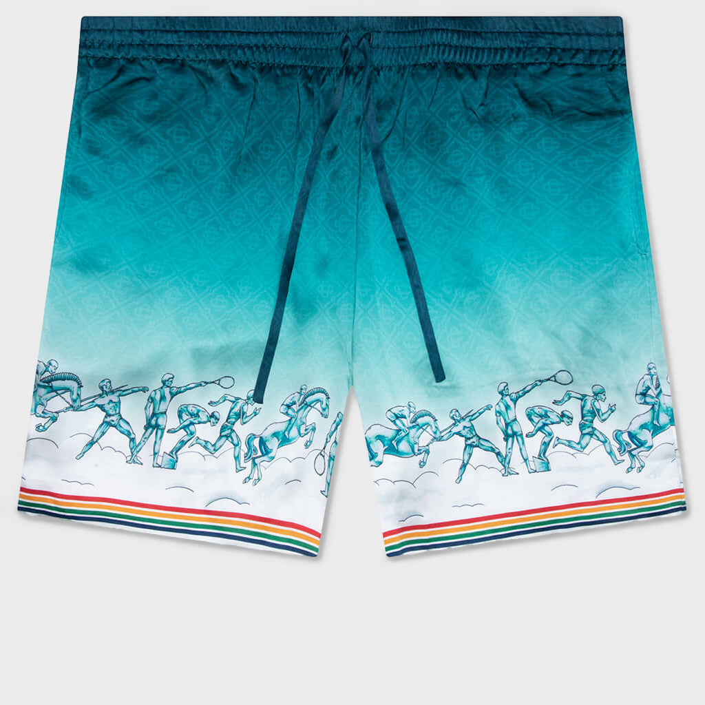 La Deesse Du Stade Silk Shorts - Multicolor