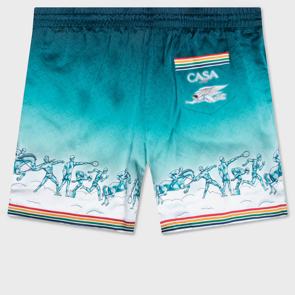 La Deesse Du Stade Silk Shorts - Multicolor