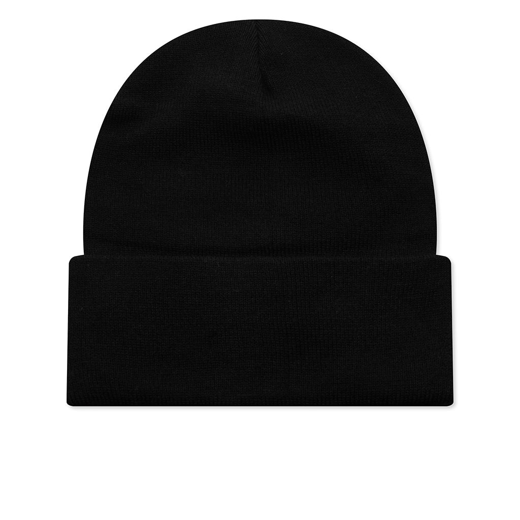 Embroidered Beanie - Black