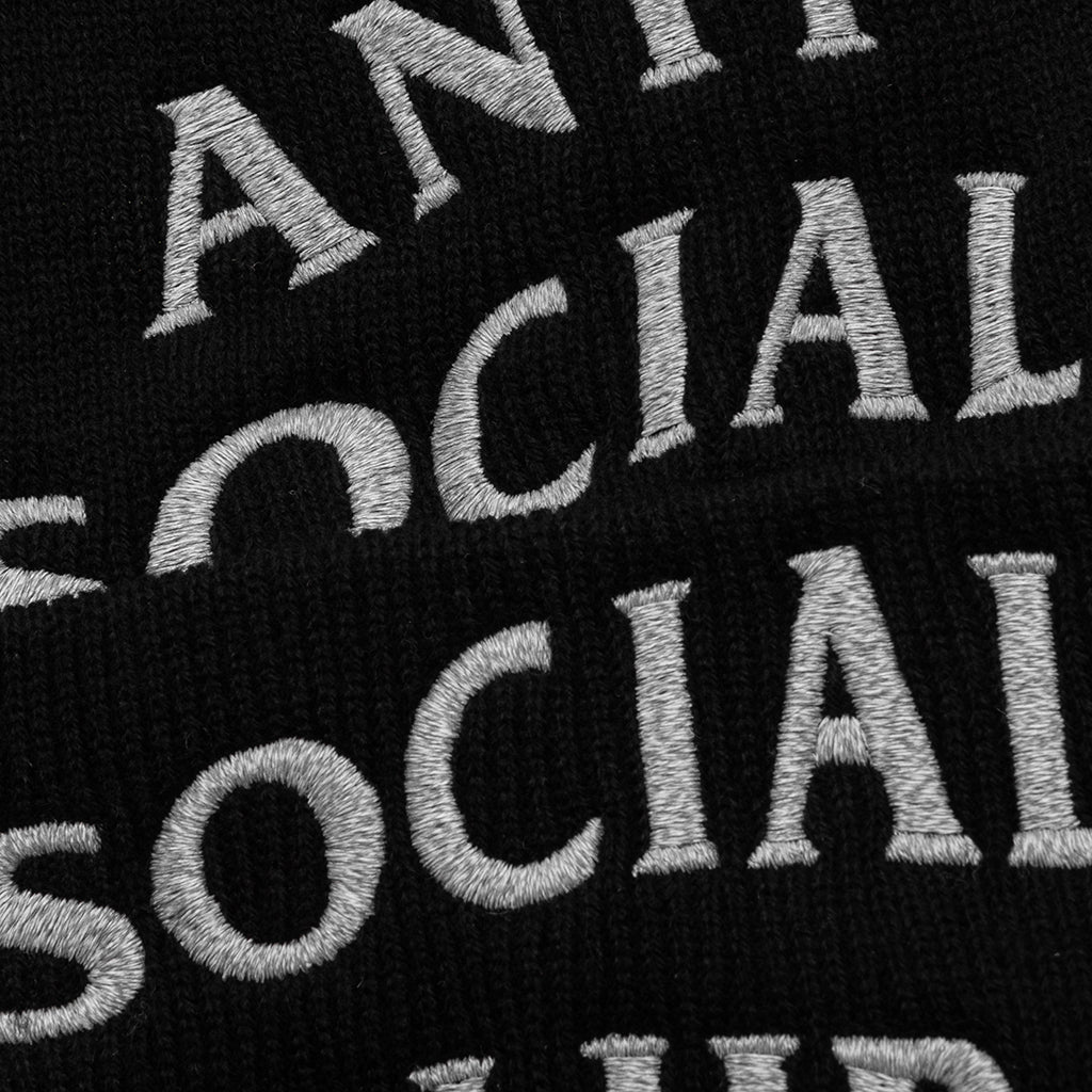 Embroidered Beanie - Black