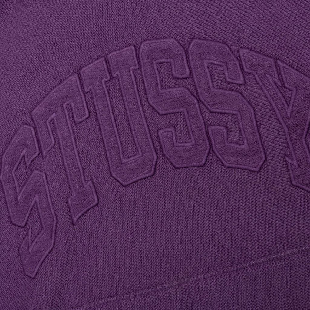 Embroidered Relaxed Hoodie - Purple