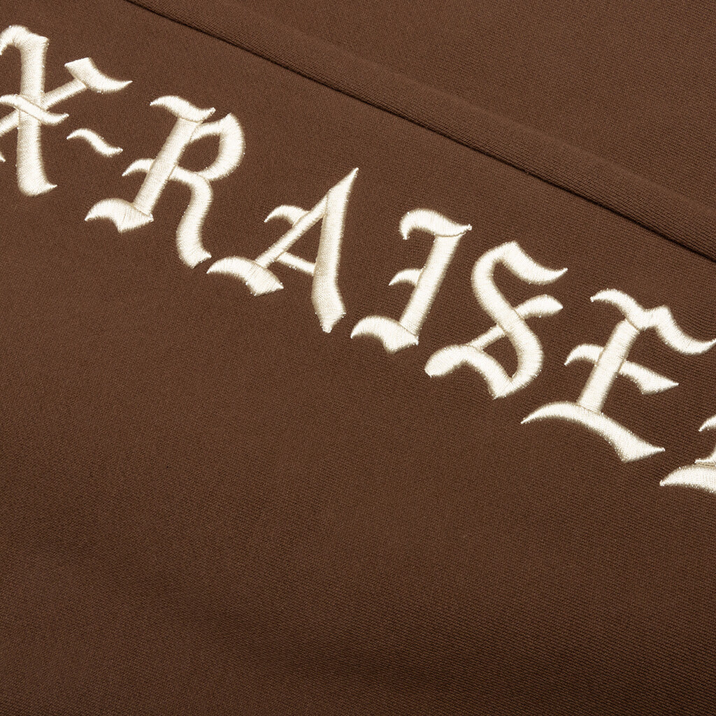 Embroidered Sweatpants - Walnut W/ Cream