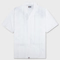 Embroidery Open Collar S/S Shirt - Ivory