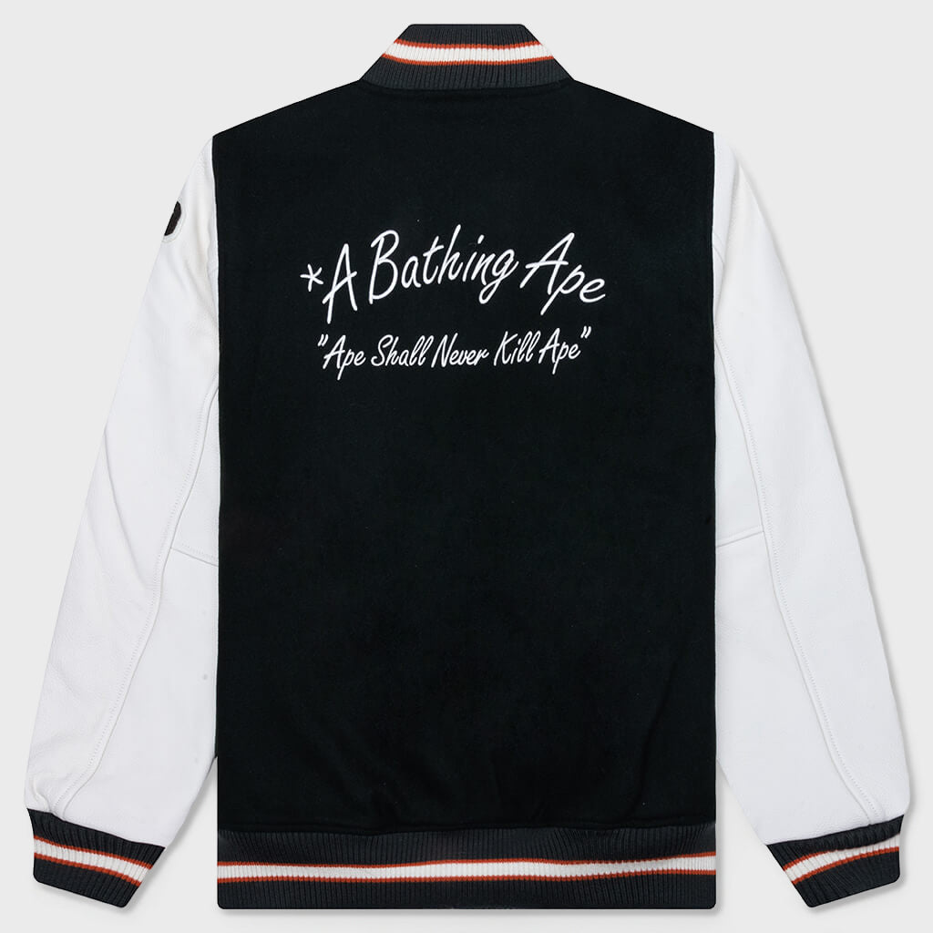 Embroidery Varsity Jacket - Green