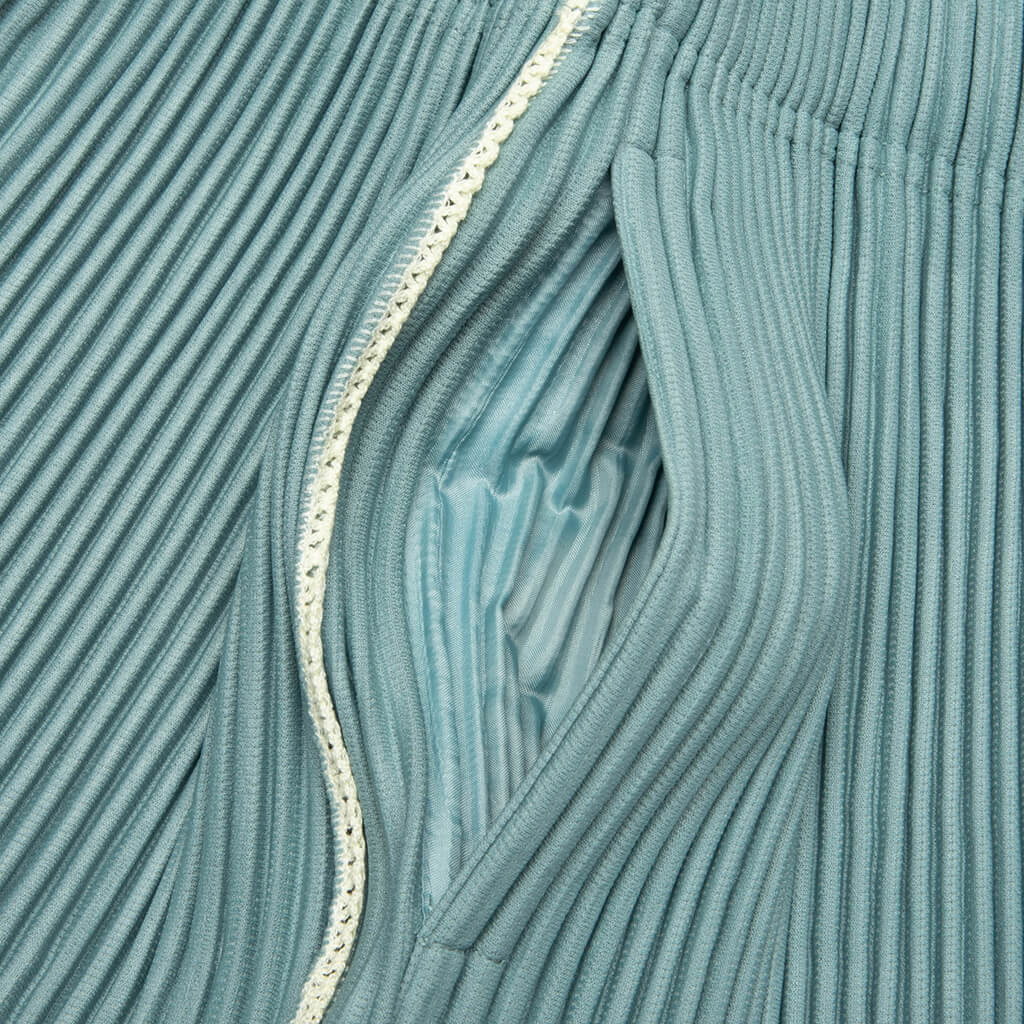 Embroidery Stripes Relaxed Pants - Gloom Blue