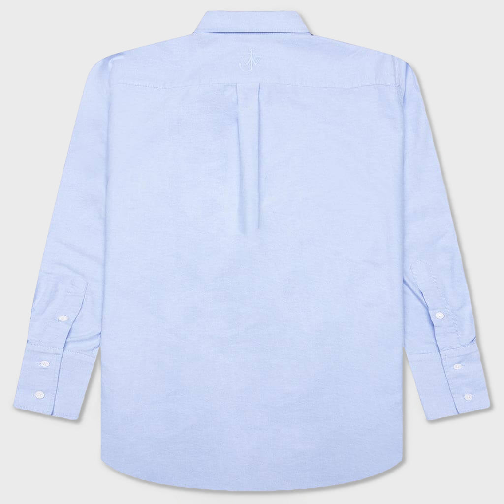 Enamel Button Oversized Shirt - Light Blue