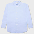 Enamel Button Oversized Shirt - Light Blue
