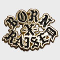 Enamel Rocker Pin - Black/Gold