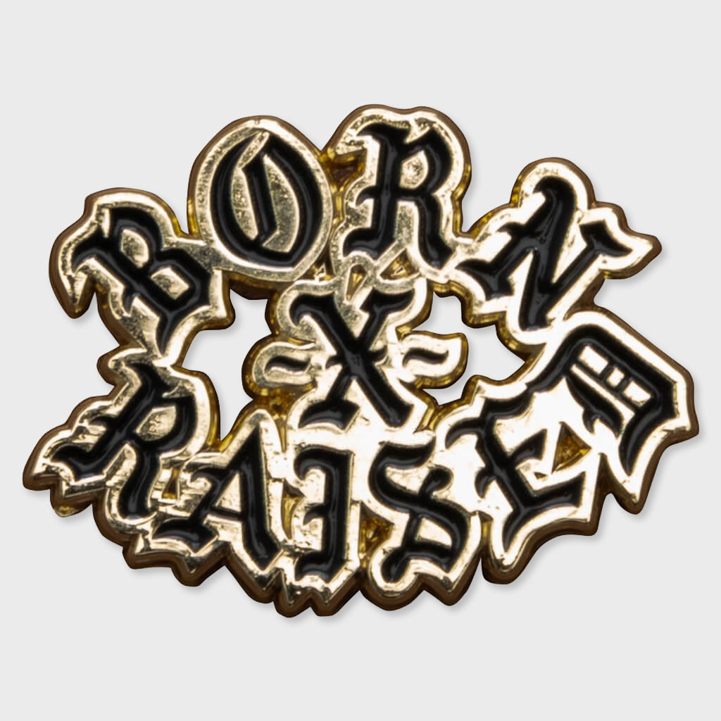 Enamel Rocker Pin - Black/Gold
