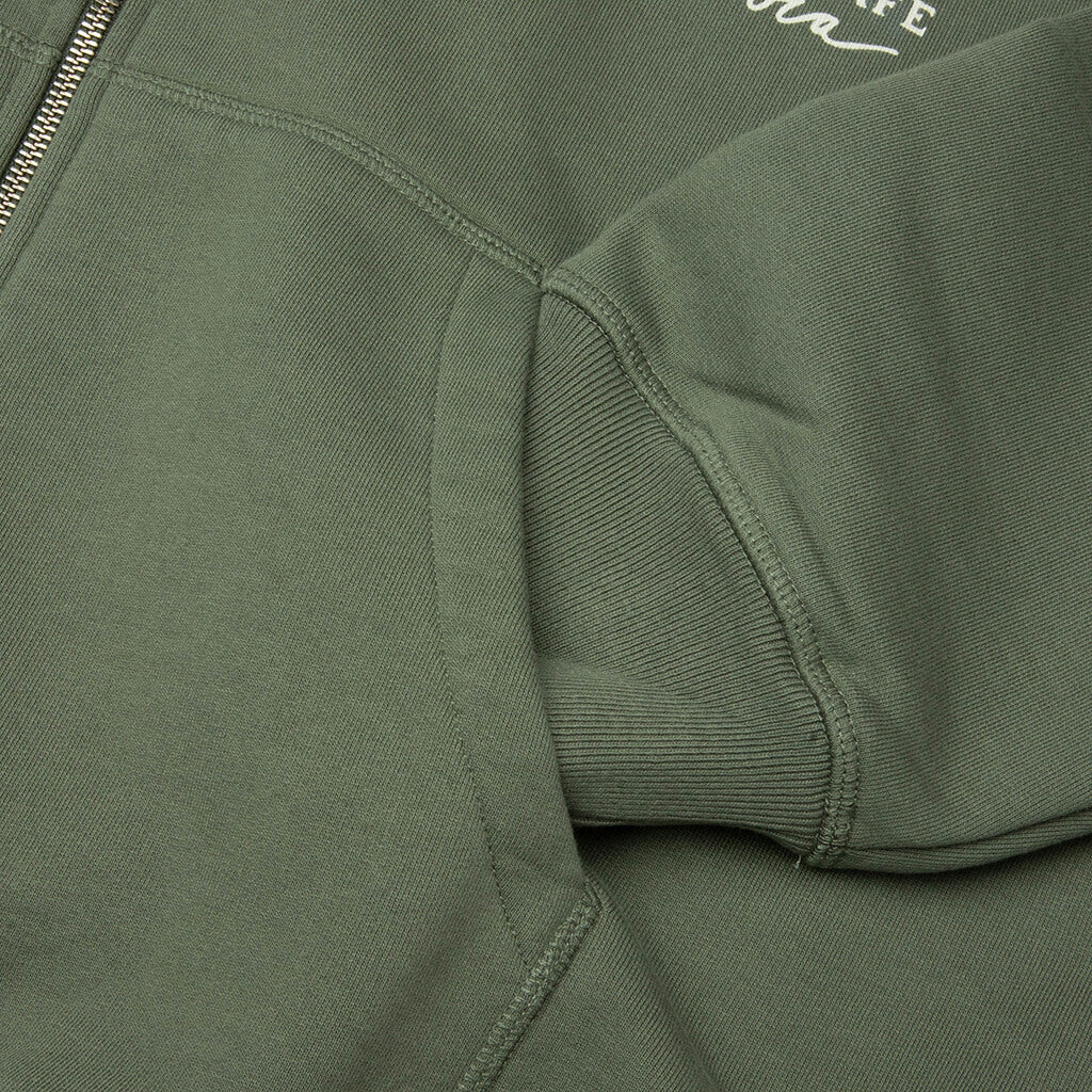 End The Bunny Zip Hooded Sweatshirt - Green