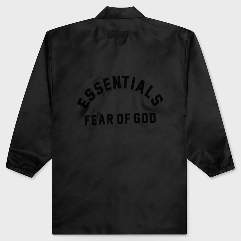 Kid’s Essentials Core Coaches Jacket - Jet Black