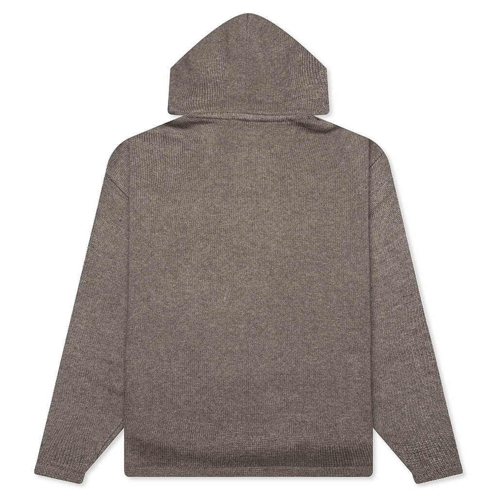Essentials Knit Hoodie - Heather Grey