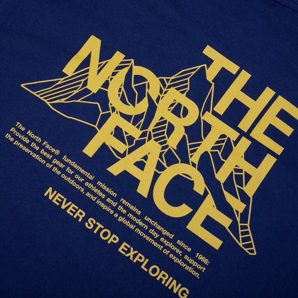 Evolution Mountain Sketch Regular Hoodie - Bold Blue