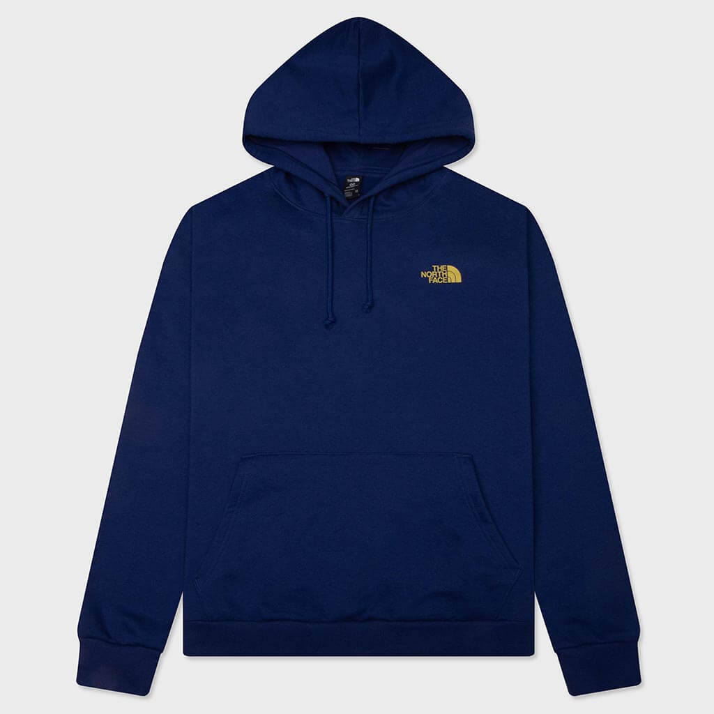 Evolution Mountain Sketch Regular Hoodie - Bold Blue