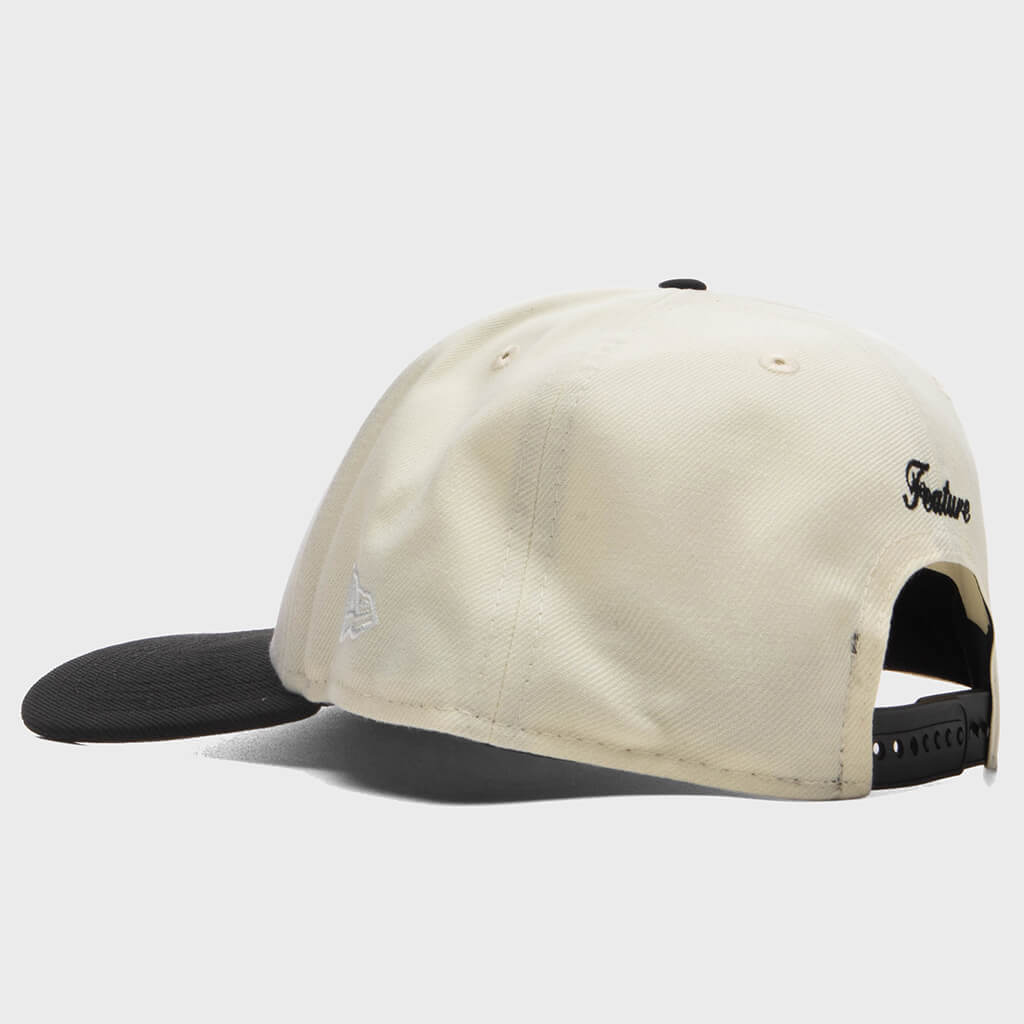 9FIFTY Curved A-Frame Old English F Snapback - Chrome/Black