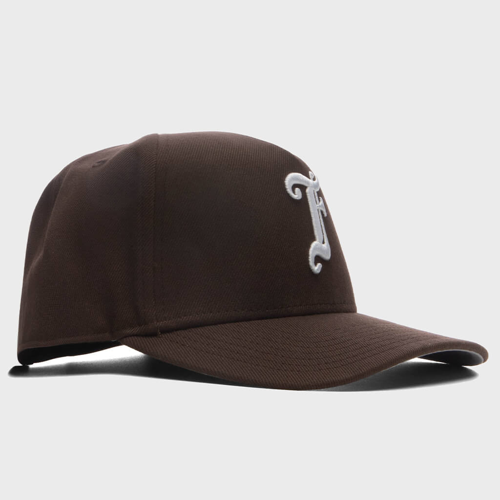 9FIFTY Curved A-Frame Old English F Snapback - Walnut