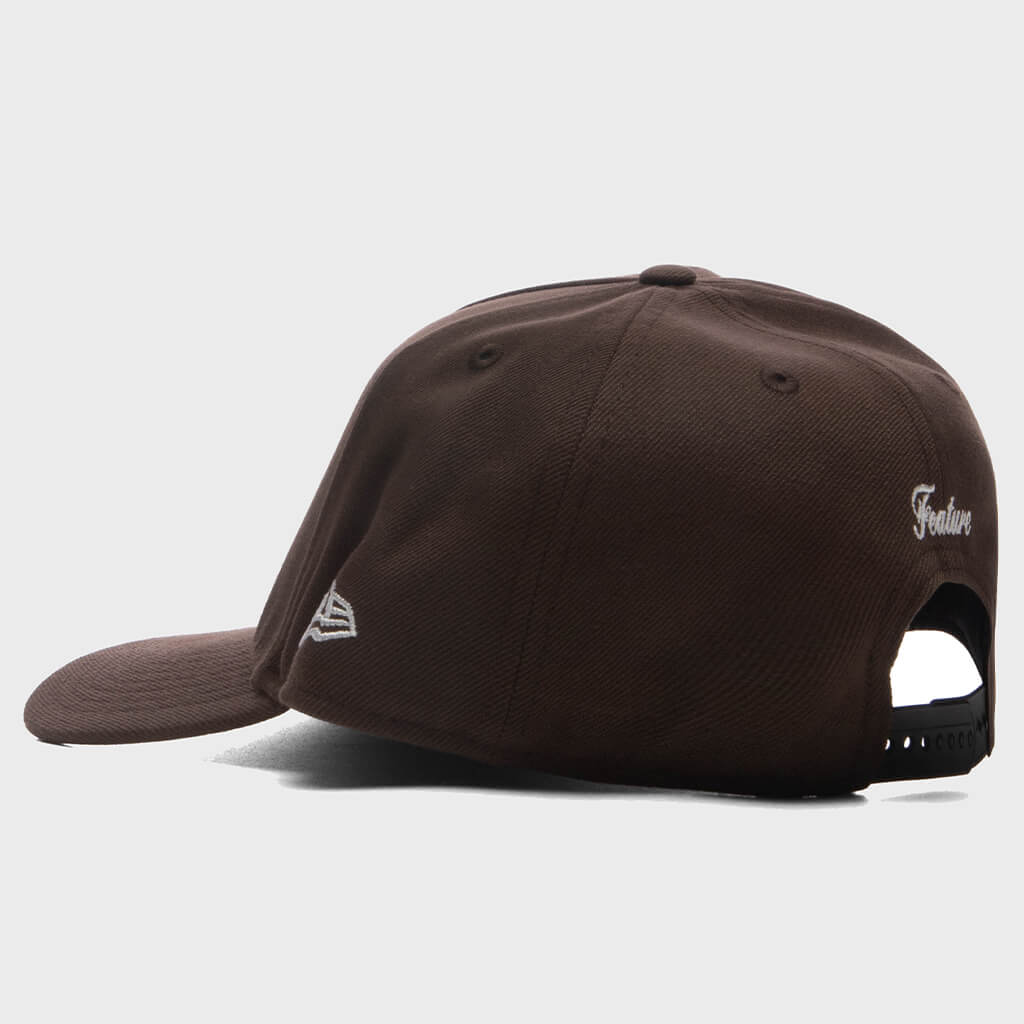 9FIFTY Curved A-Frame Old English F Snapback - Walnut
