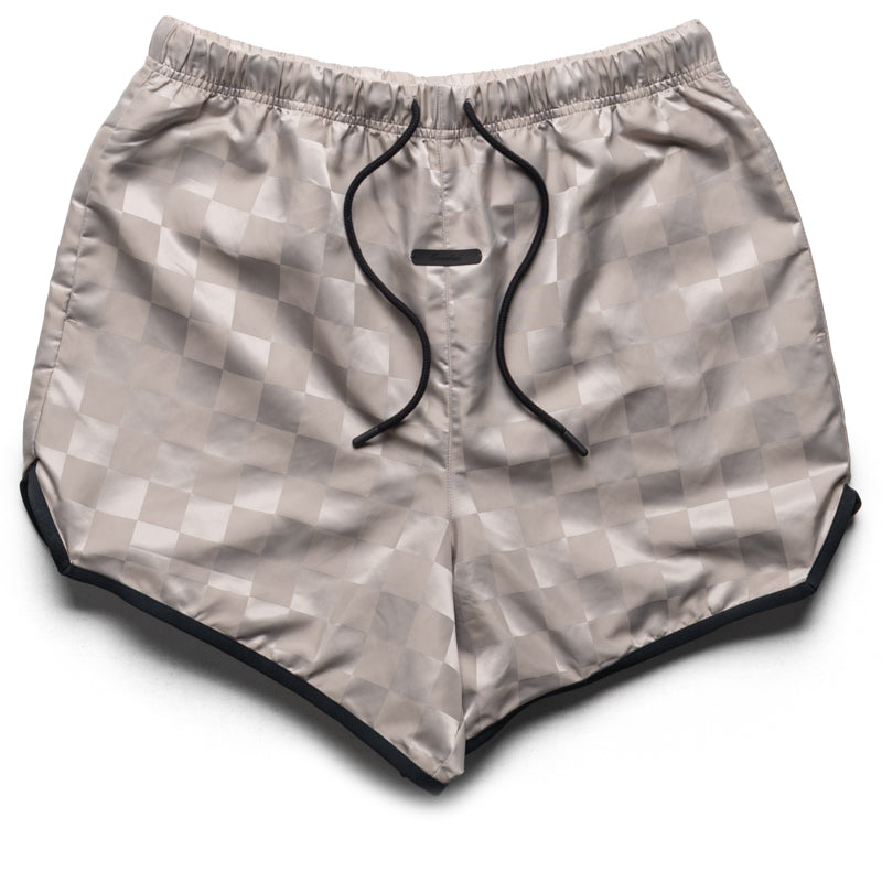 Fear Of God Essentials Nylon Checkered Gym Shorts - Seal