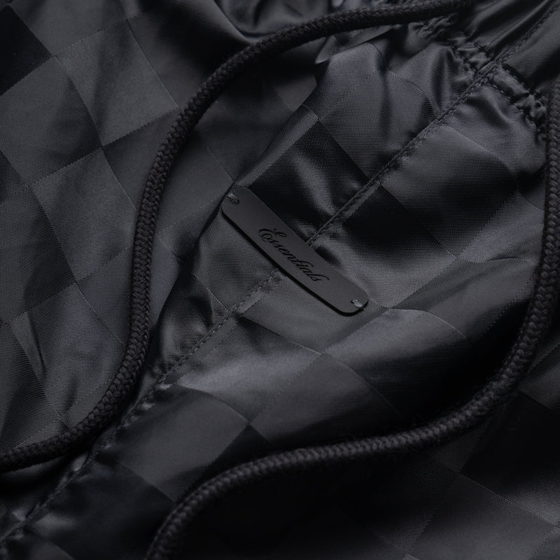 Fear Of God Essentials Nylon Checkered Gym Shorts - Vintage Black