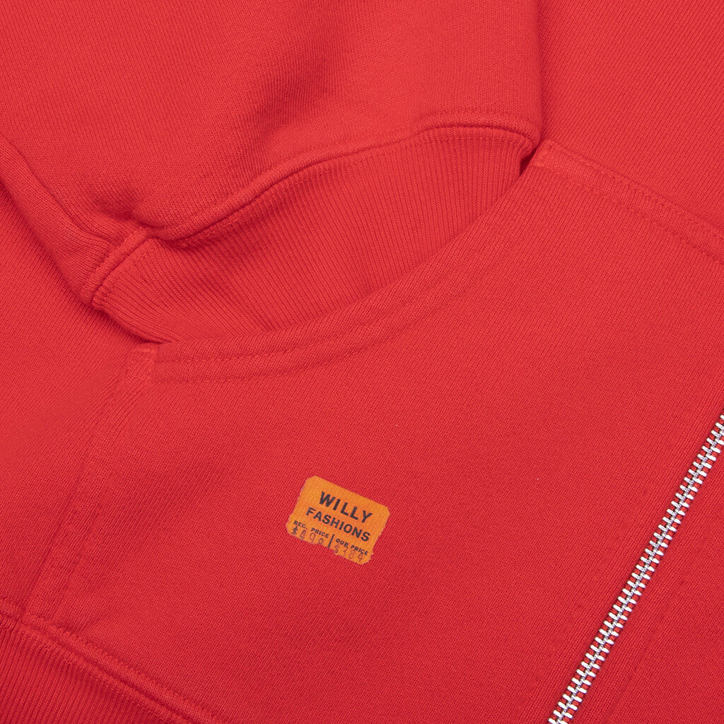 Fabuloso Shrunken Hoodie - Fiery Red