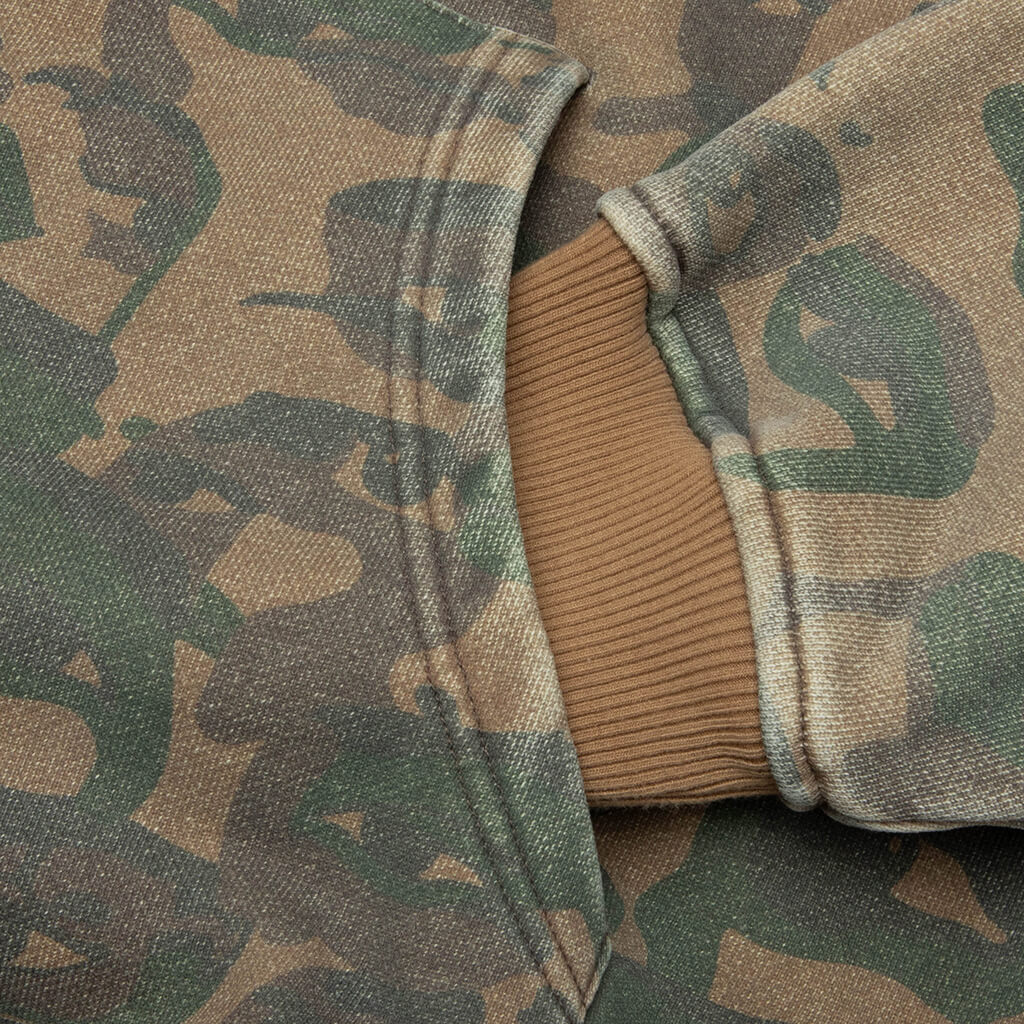 Face Camo Hoodie - Dark Green