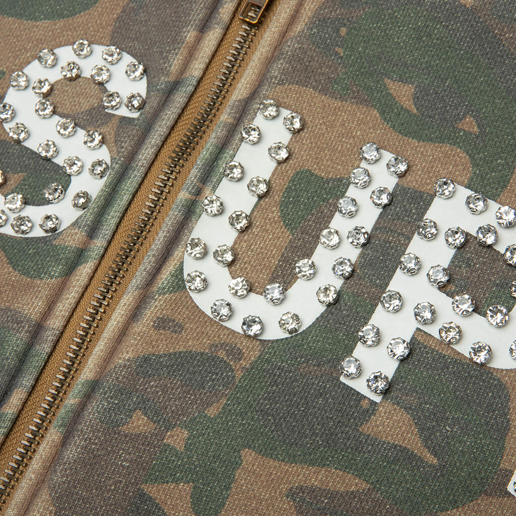 Face Camo Hoodie - Dark Green