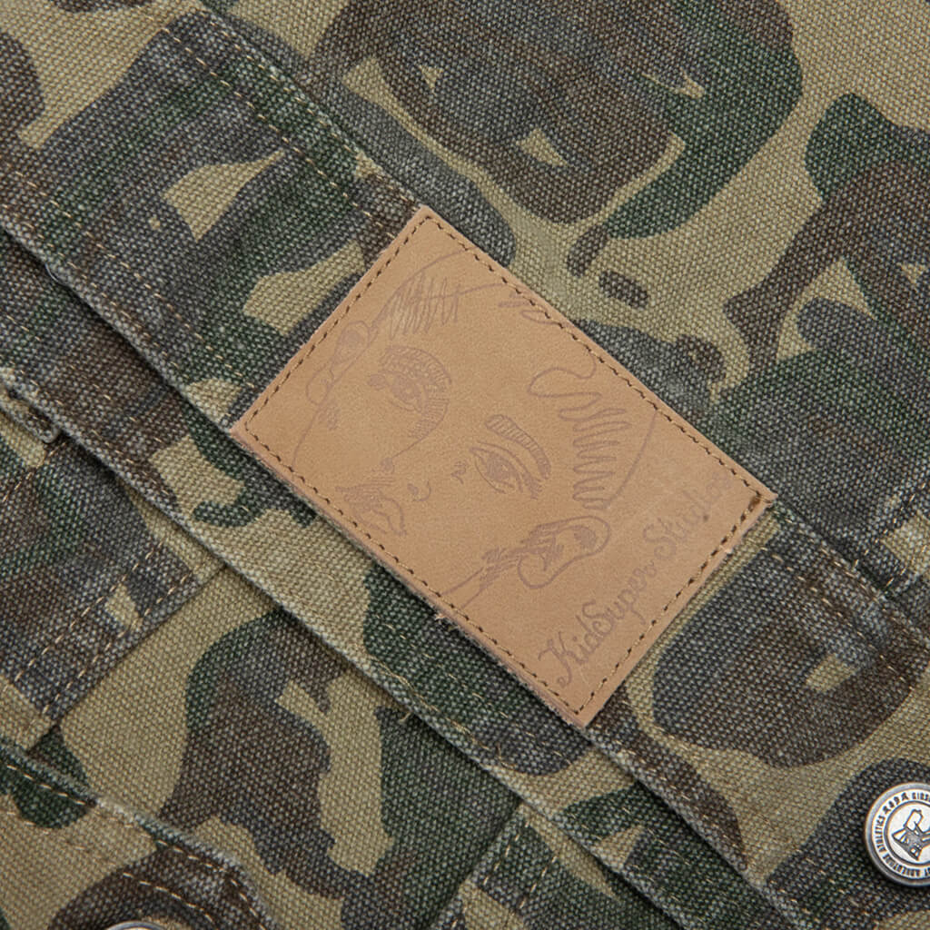 Face Camo Jacket - Dark Green