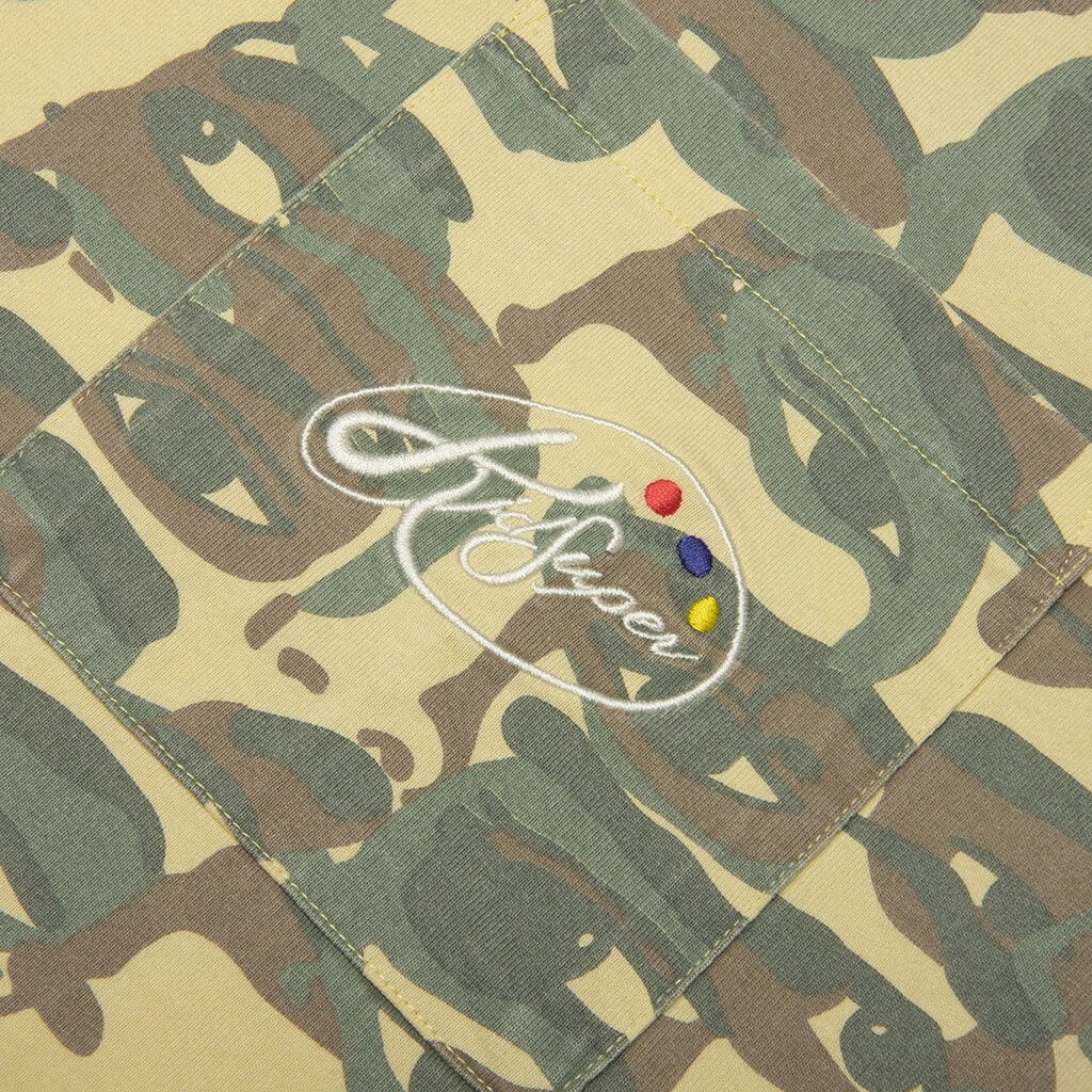 Face Camo L/S T-Shirt - Heavy Wash