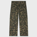 Face Camo Wide Leg Jean - Dark Green