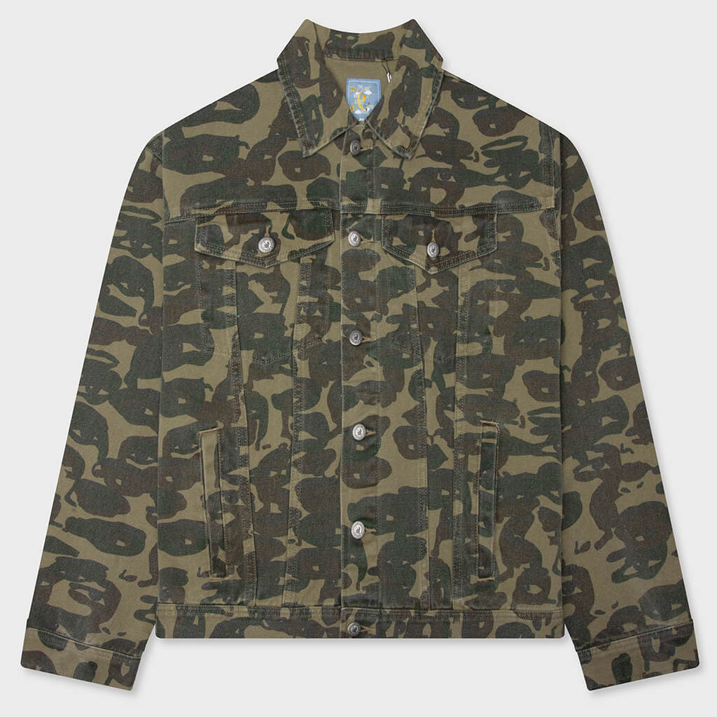 Face Camo Jacket - Dark Green