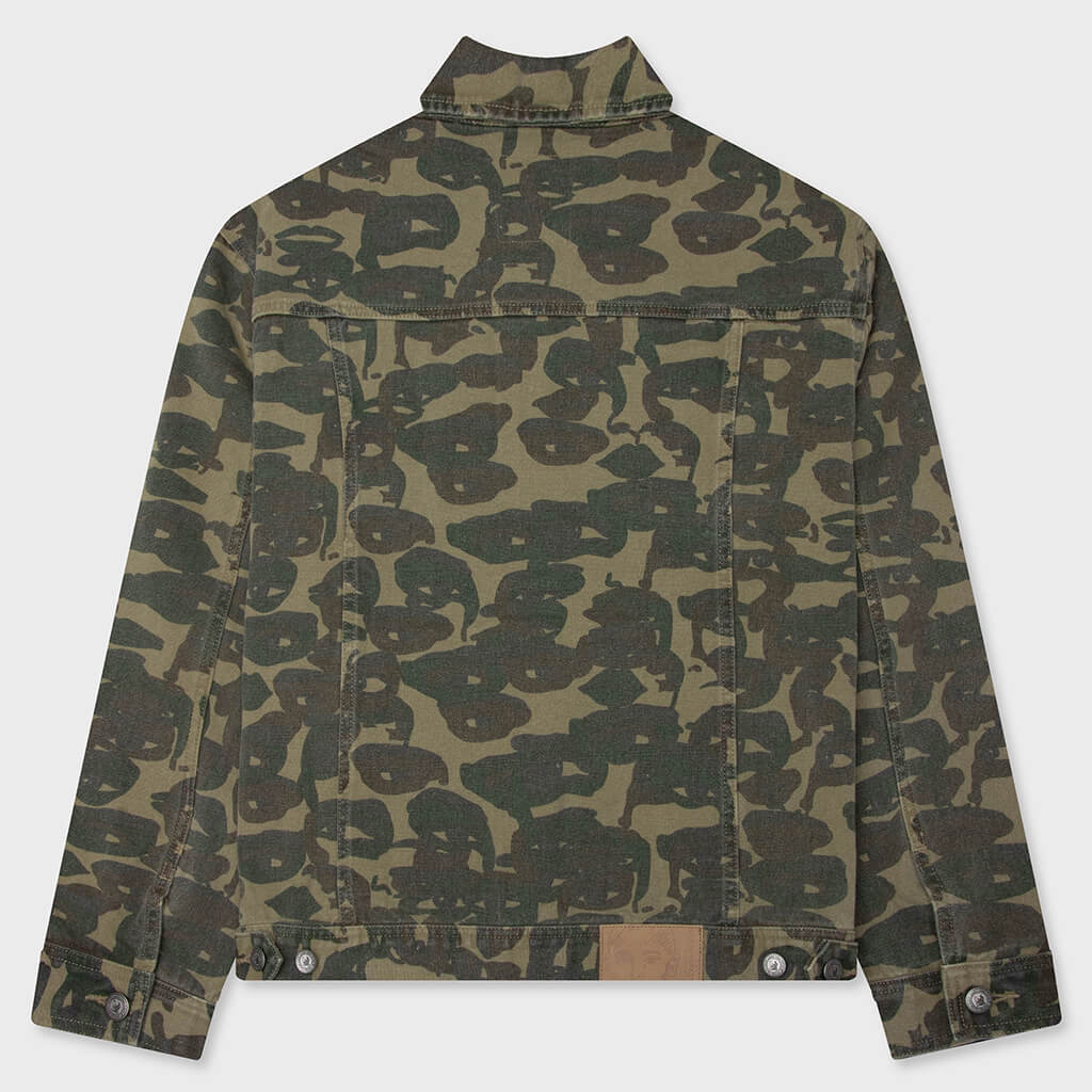 Face Camo Jacket - Dark Green