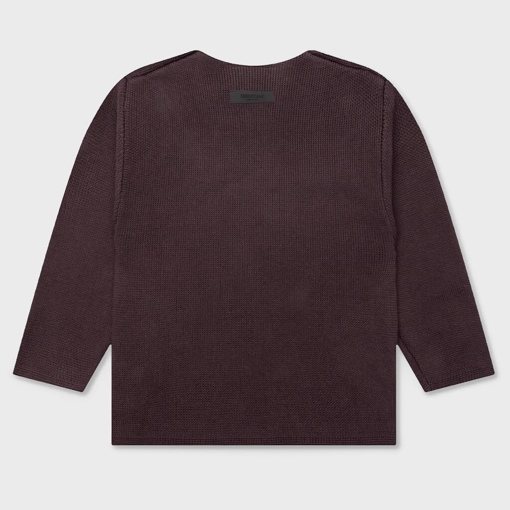 Kid's Raw Sweater - Plum