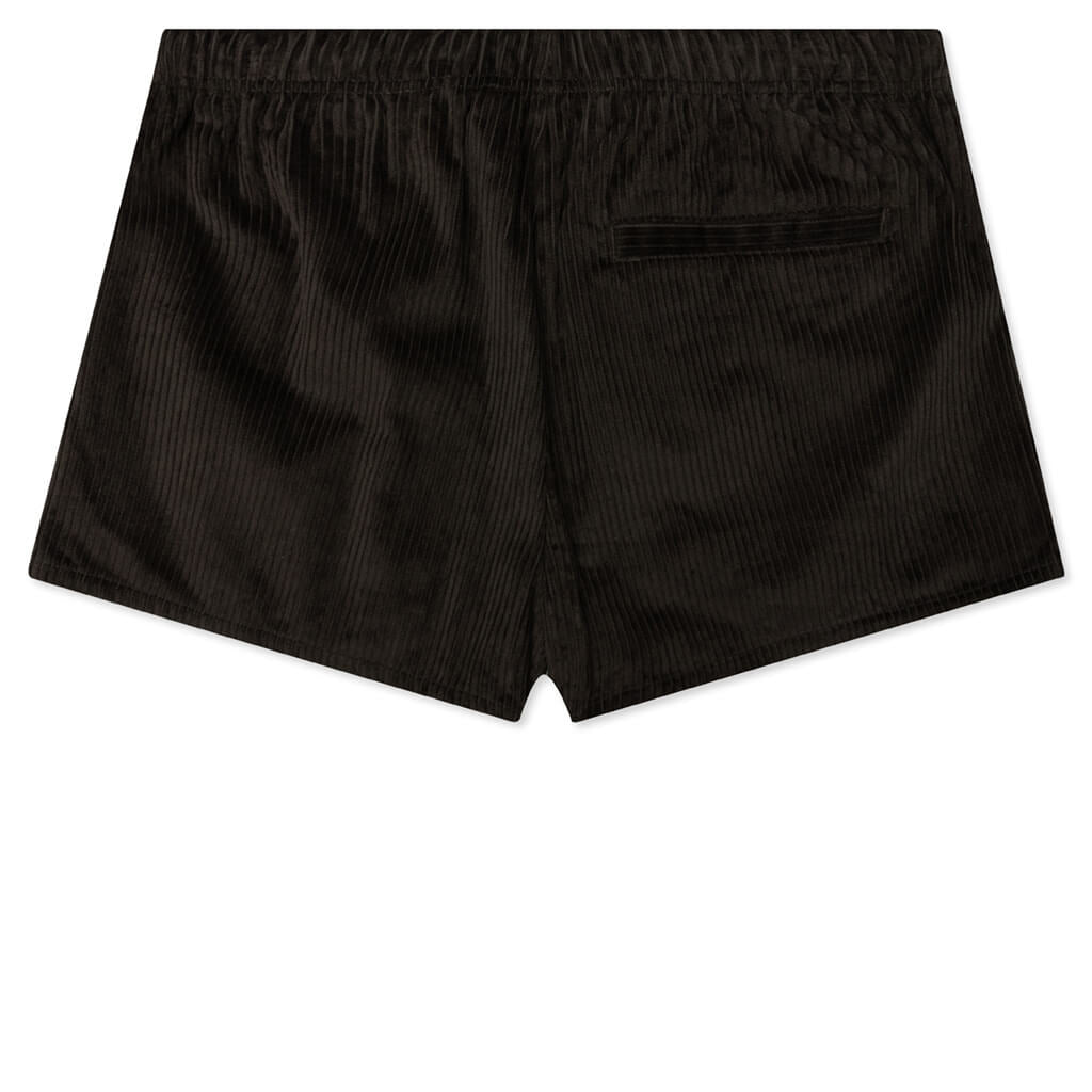 Women's Corduroy Dock Short - Off Black