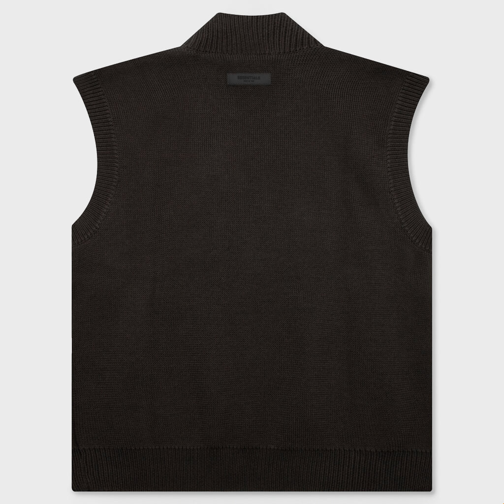 Women's Mock Vest - Off Black