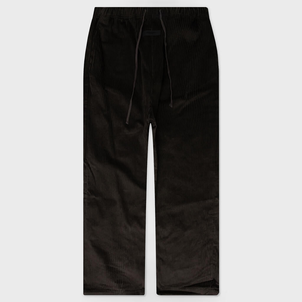 Women's Relaxed Corduroy Trouser - Off Black