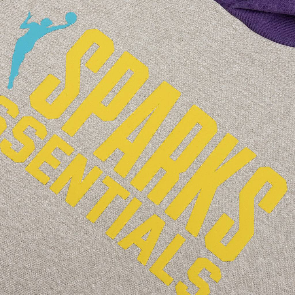 Women's Sparks Classic Hoodie - Heather Stone/Purple Reign