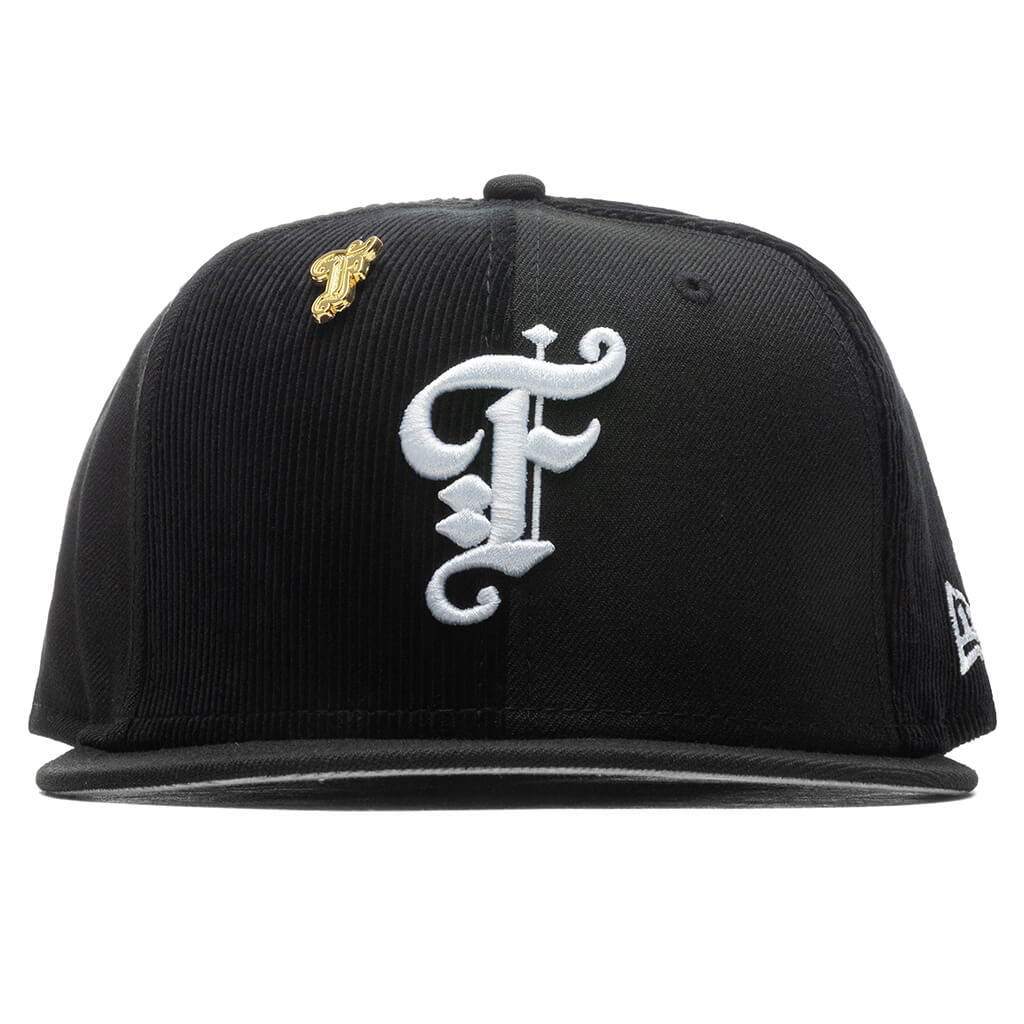 Old English F Fitted "Multi Panel" - Black
